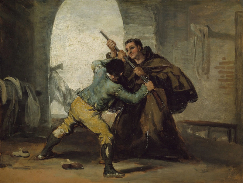 Frère Pedro arrache le pistolet à El Maragato - Francisco de Goya