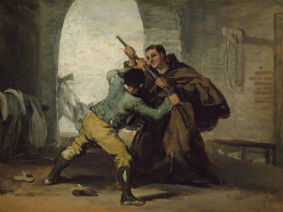 Frère Pedro arrache le pistolet à El Maragato - Francisco de Goya