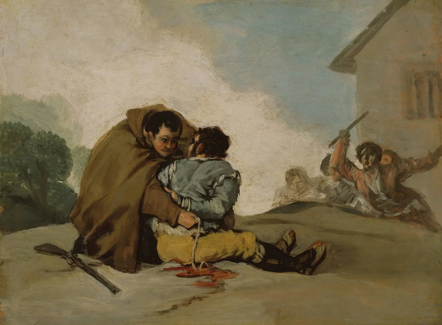 Frère Pedro lie El Maragato avec une corde - Francisco de Goya