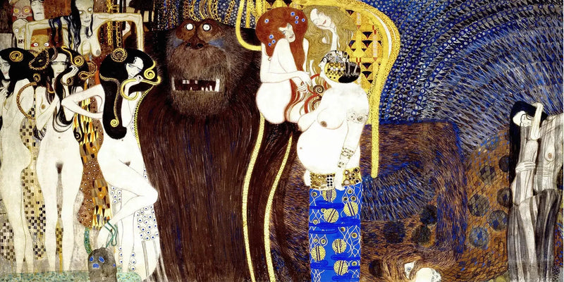Frise Beethoven (planche 5, mur central) : Les puissances hostiles - Gustav Klimt