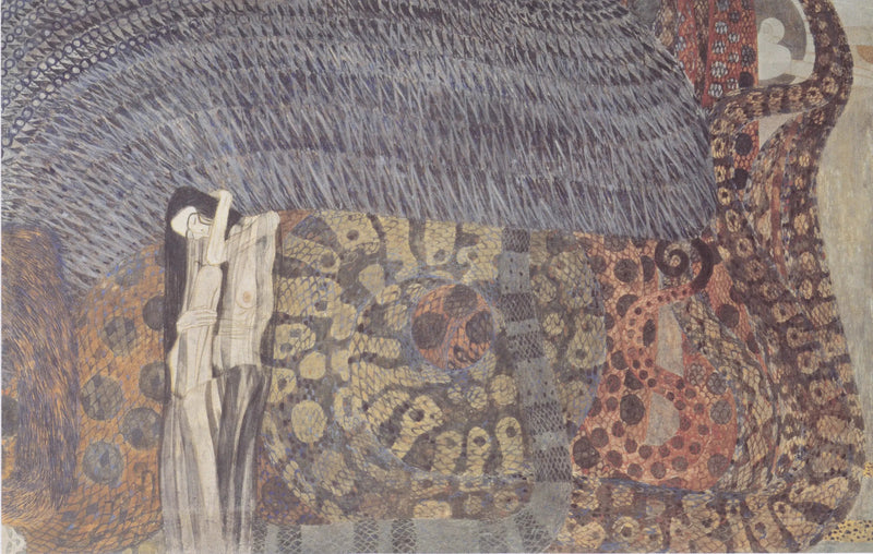 Frise Beethoven (planche 6, mur central) : Les puissances hostiles - Gustav Klimt