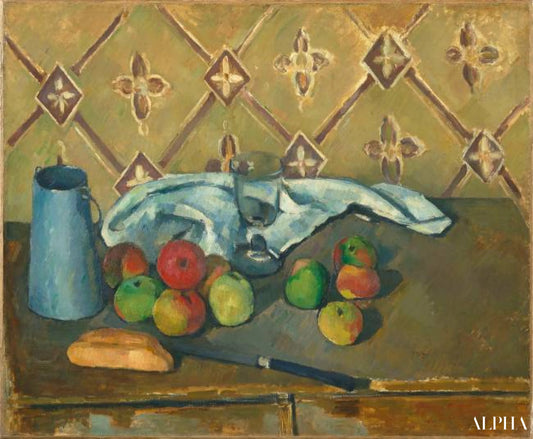 Fruits, serviette et pot à lait - Paul Cézanne - Reproductions de tableaux et peintures haut de gamme
