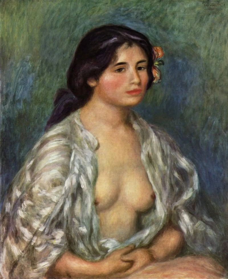Gabrielle à la chemise ouverte - Pierre-Auguste Renoir
