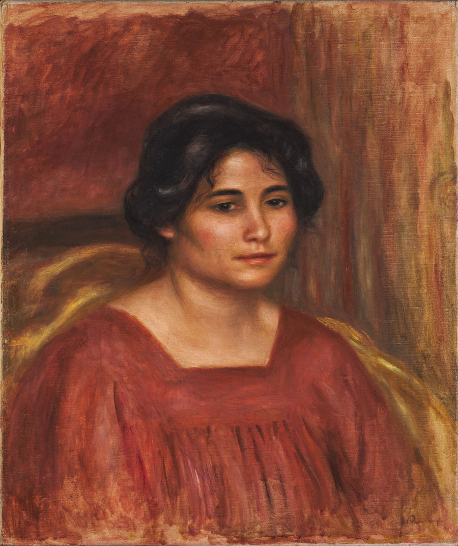 Gabrielle en robe rouge, 1908 – Pierre-Auguste Renoir