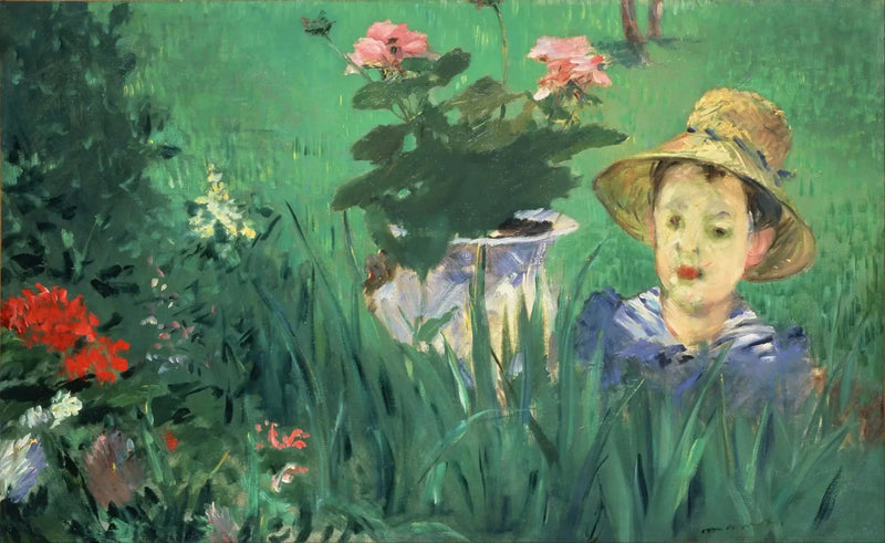 Garçon dans les fleurs (Jacques Hoschedé) - Édouard Manet