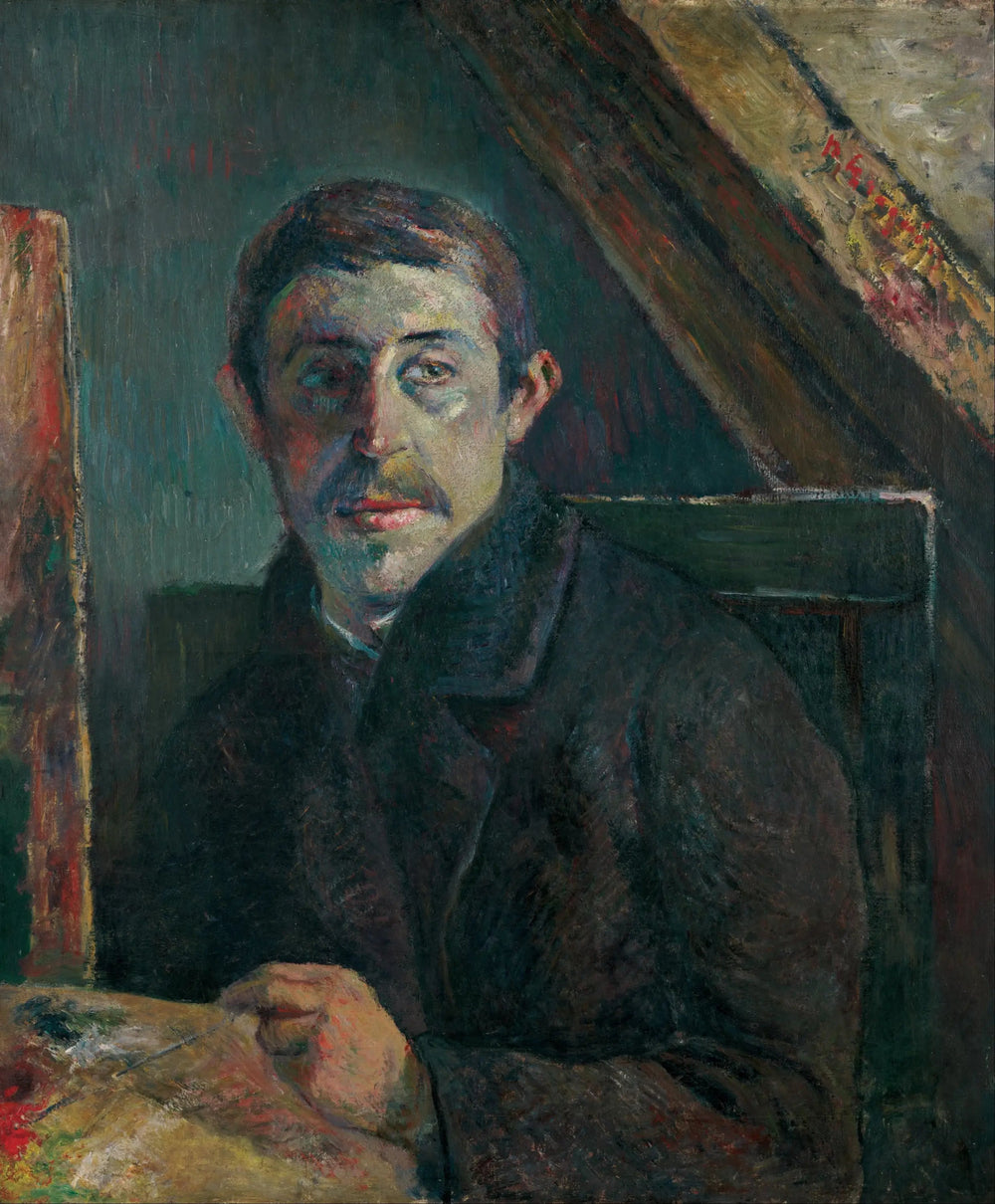 Gauguin devant son chevalet - Paul Gauguin image 1 reproduction de peinture à l’huile