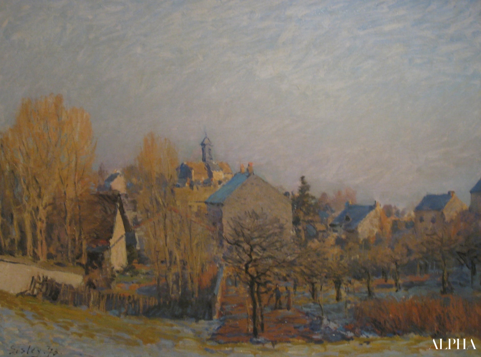 Reproduction du tableau « Gel à Louveciennes - Alfred Sisley » par Alpha Reproduction en peinture à l’huile