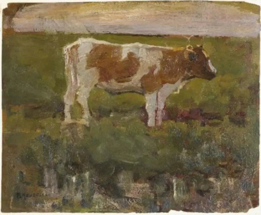 Génisse brune et blanche - Piet Mondrian