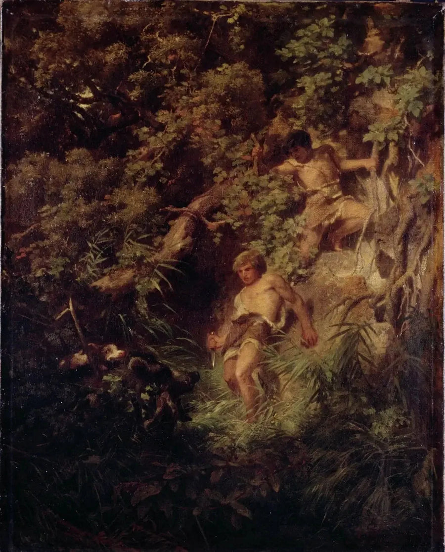 Germanen op jacht - Arnold Böcklin