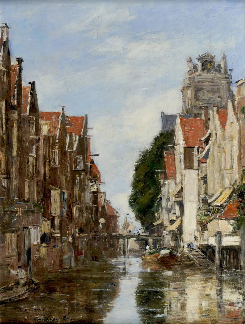 Gezicht in de Voorstraatshaven te Dordrecht - Eugène Boudin