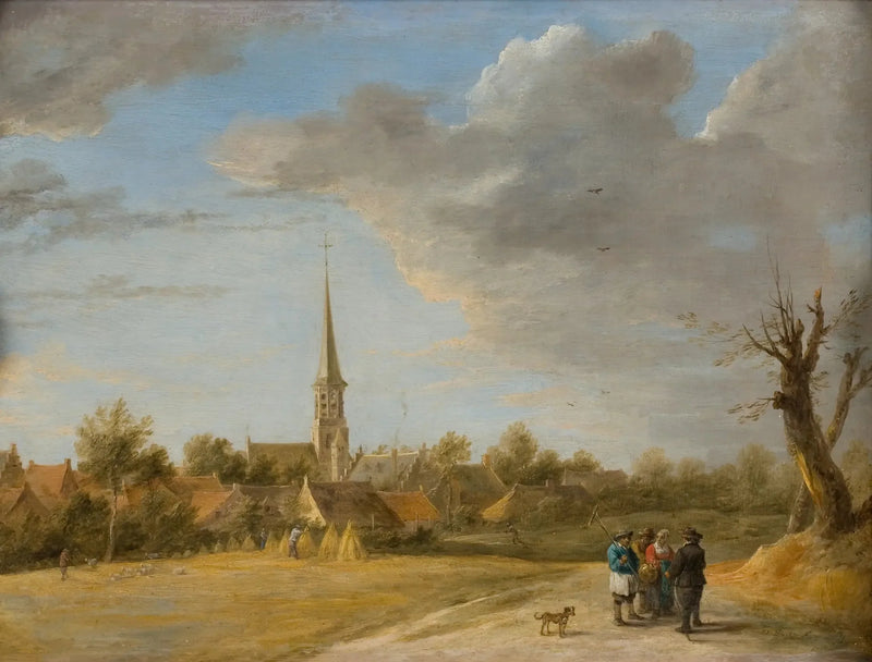 Gezicht op een dorp - David Teniers le Jeune