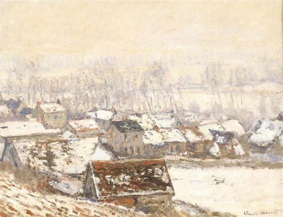 Le Village de Giverny sous la neige W1055 – Claude Monet