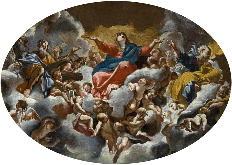 Glorification de la Vierge (d'après la fresque de la coupole de Sant'Andrea della Valle, Rome) - Giovanni Lanfranco