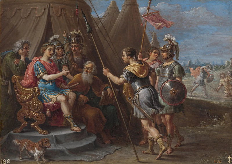 Godofredo y el Consejo escuchan la demanda de Armida - David Teniers le Jeune