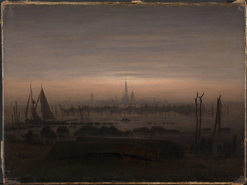 Greifswald au clair de lune - Caspar David Friedrich