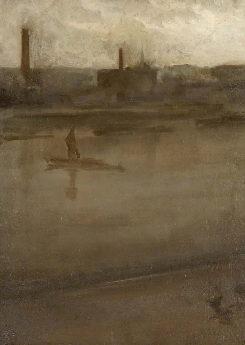 Gris et argent : la Tamise - James Abbott McNeill Whistler
