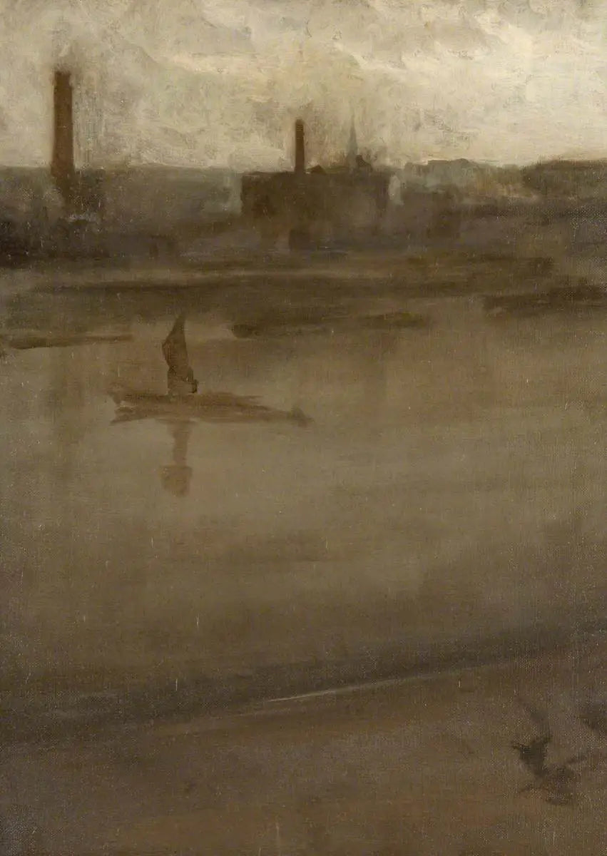 Gris et argent : la Tamise - James Abbott McNeill Whistler