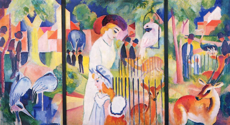 Großer Zoologischer Garten, Triptychon - August Macke
