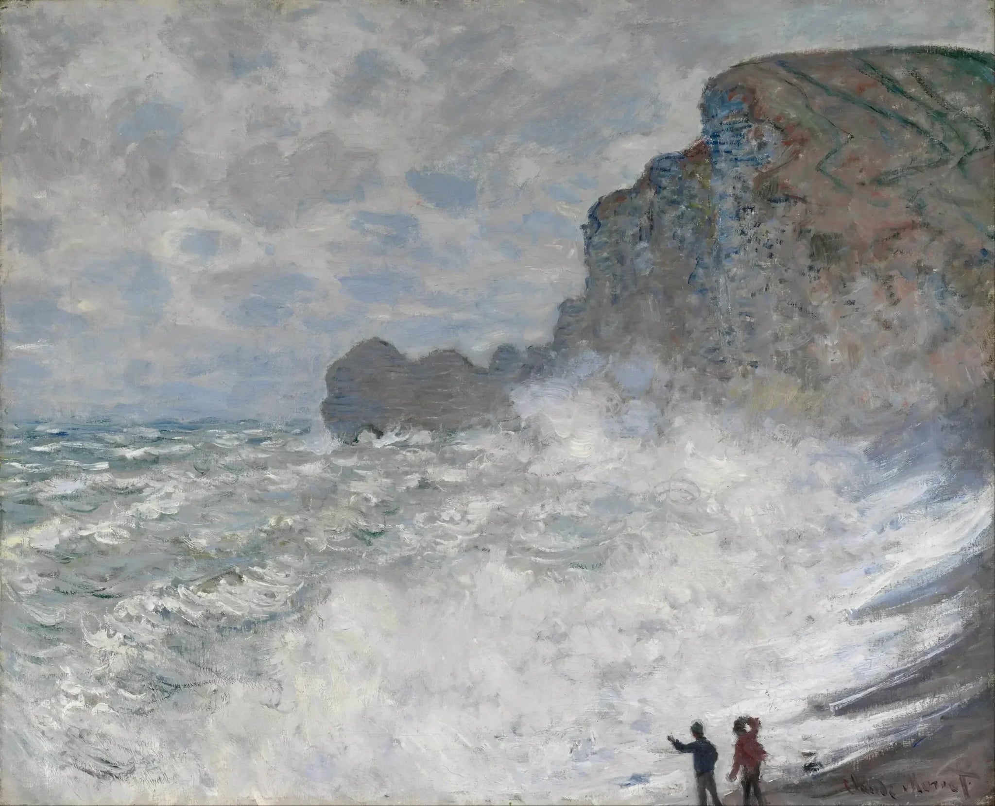 Gros temps à Étretat W826 de Claude Monet – National Gallery of Victoria 582-2
