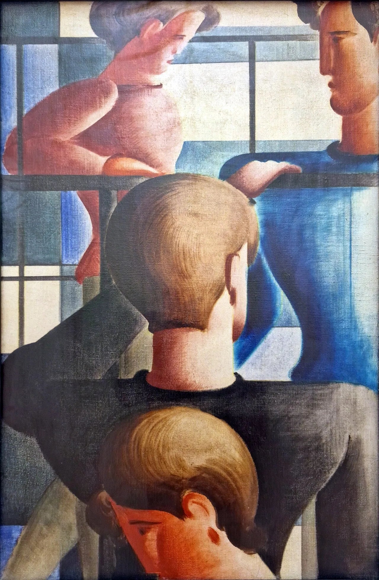Groupe à la rampe I - Oskar Schlemmer image 1 tableau peint à l’huile sur toile