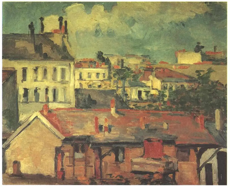 Groupe de maisons – Les Toits - Paul Cézanne