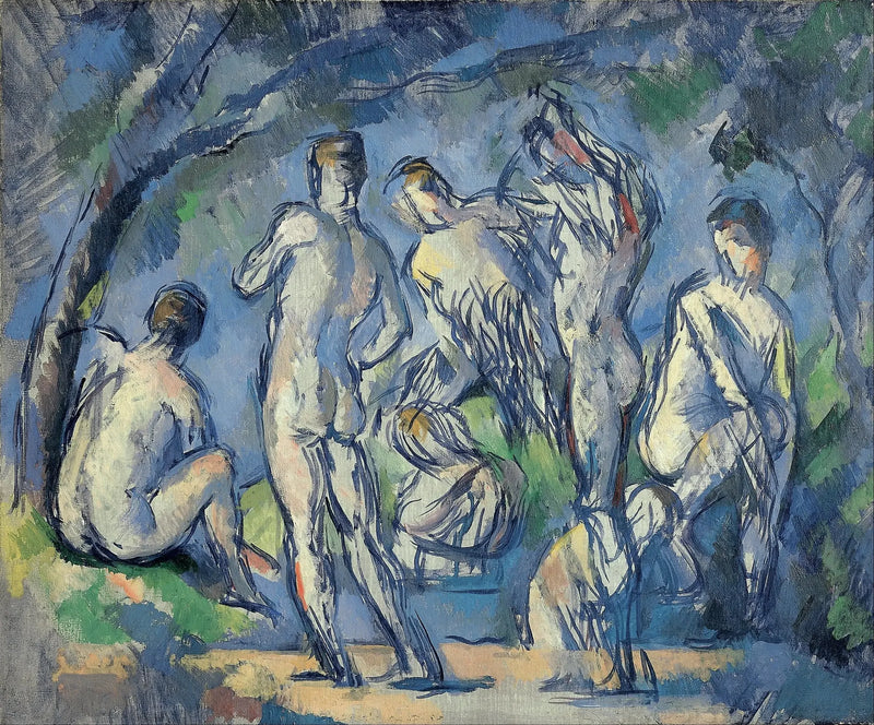 Groupe de sept baigneurs - Paul Cézanne