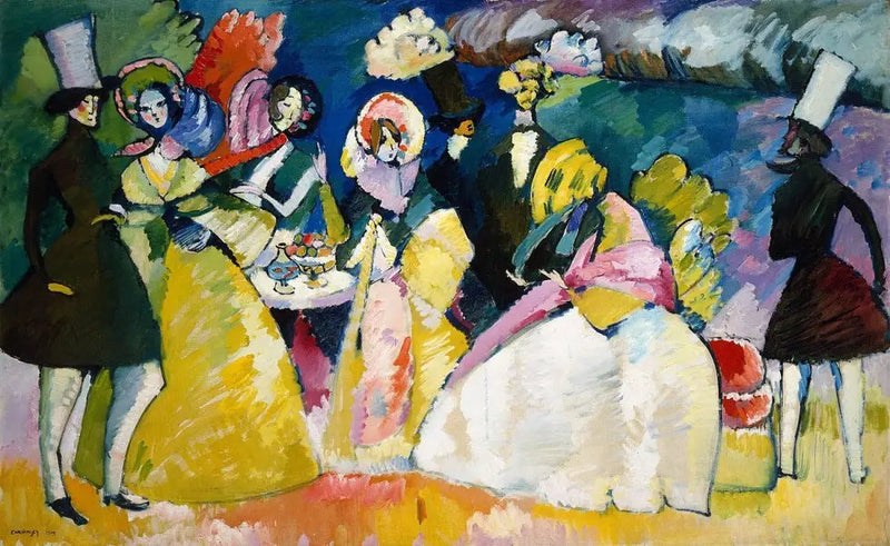 Groupe en crinolines - Vassily Kandinsky