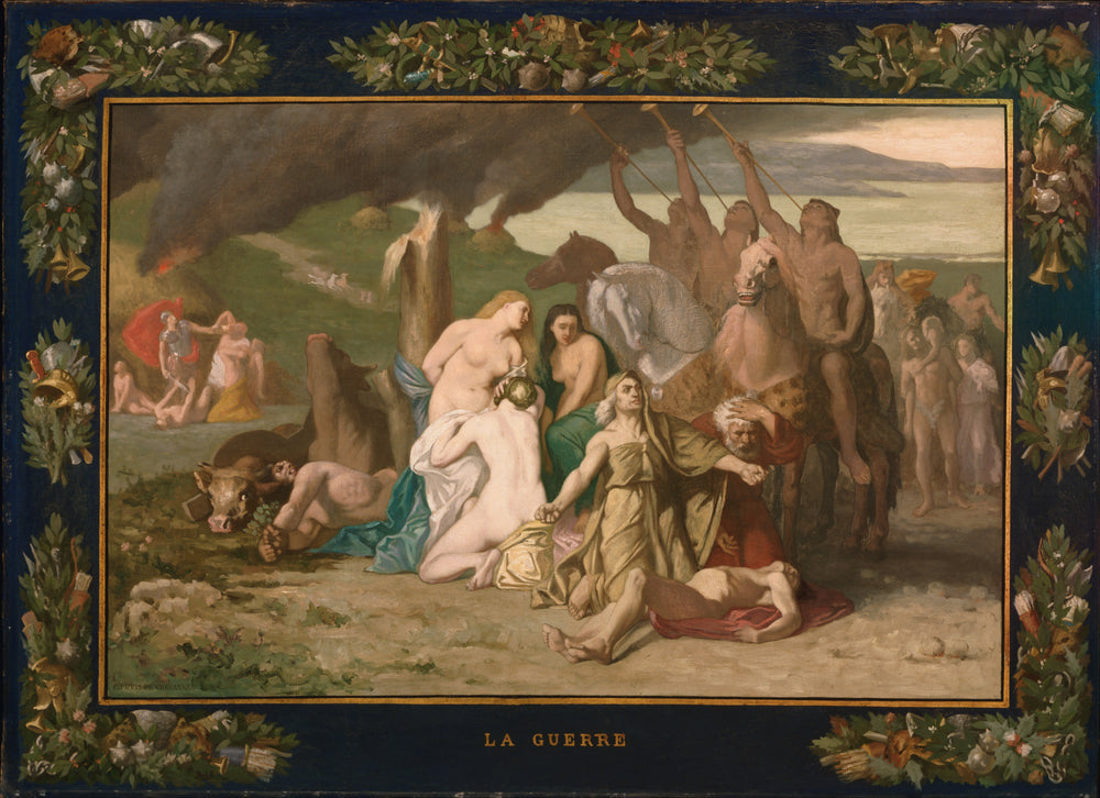 Guerre - Pierre Puvis de Chavannes image 1 copie peinte à la main à l’huile