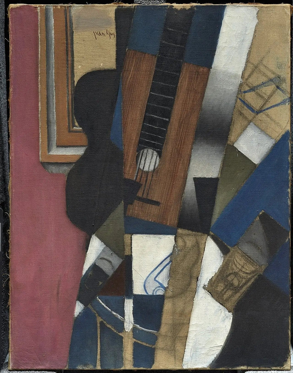 Guitare et tuyaux - Juan Gris image 1 reproduction artisanale de tableau
