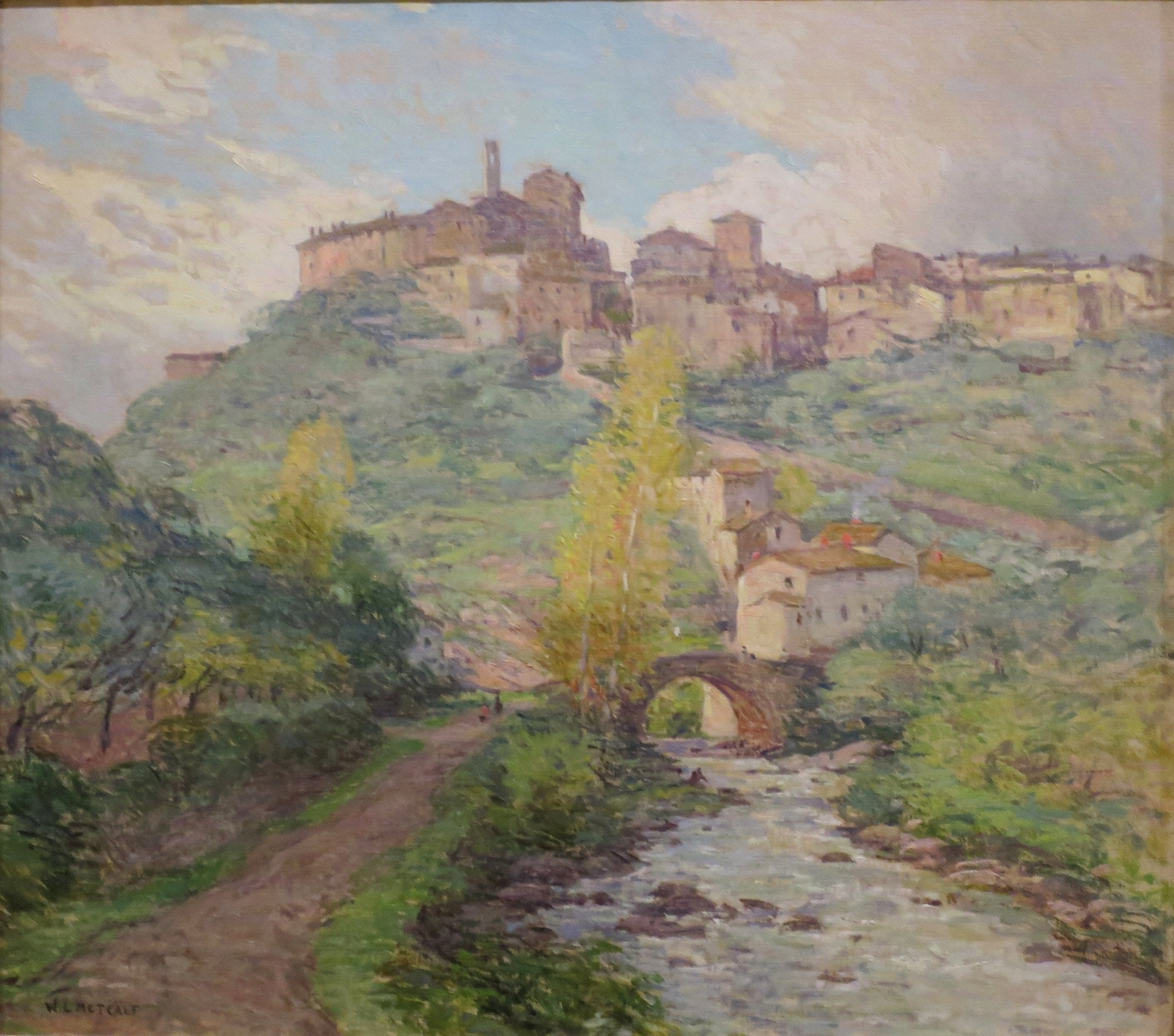 Habitations à flanc de colline, Pelago, Italie - Willard Metcalf