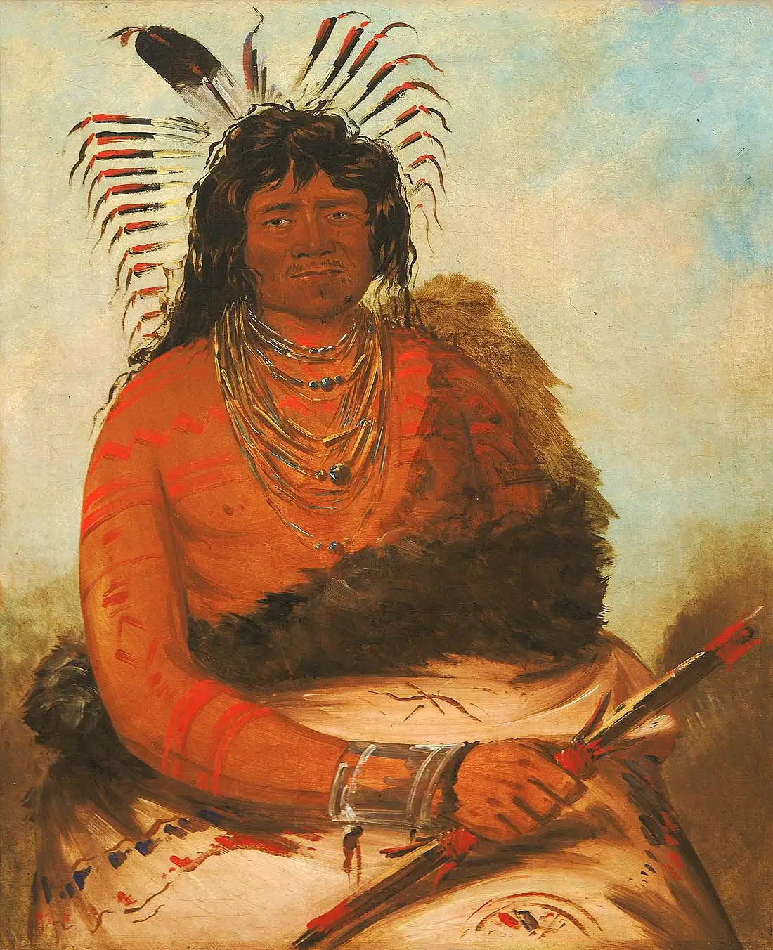 Háh-nee le castor un guerrier - George Catlin - Alpha Reproduction