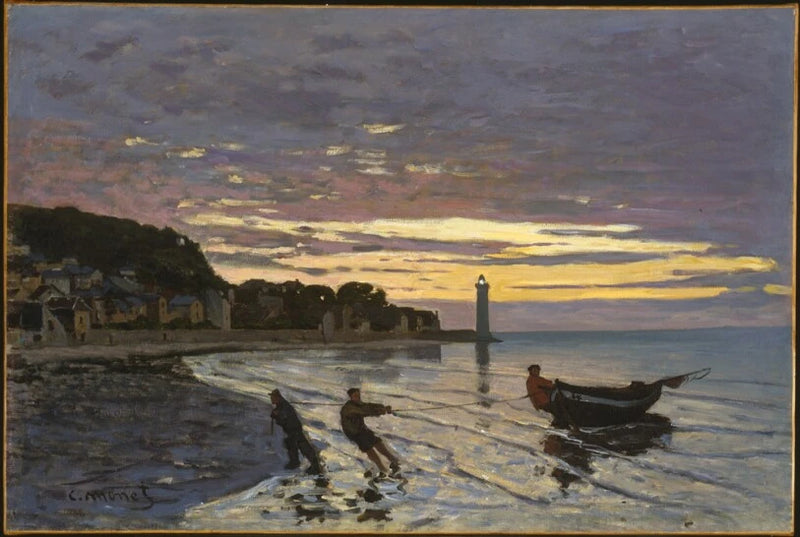 Halage d’un bateau à Honfleur W37 – Claude Monet