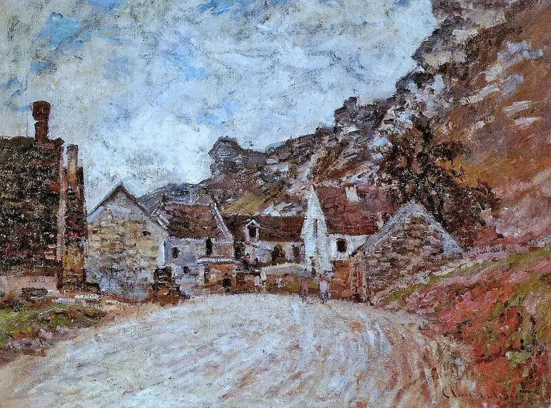 Le Hameau de Chantemesle au pied du rocher W588 – Claude Monet