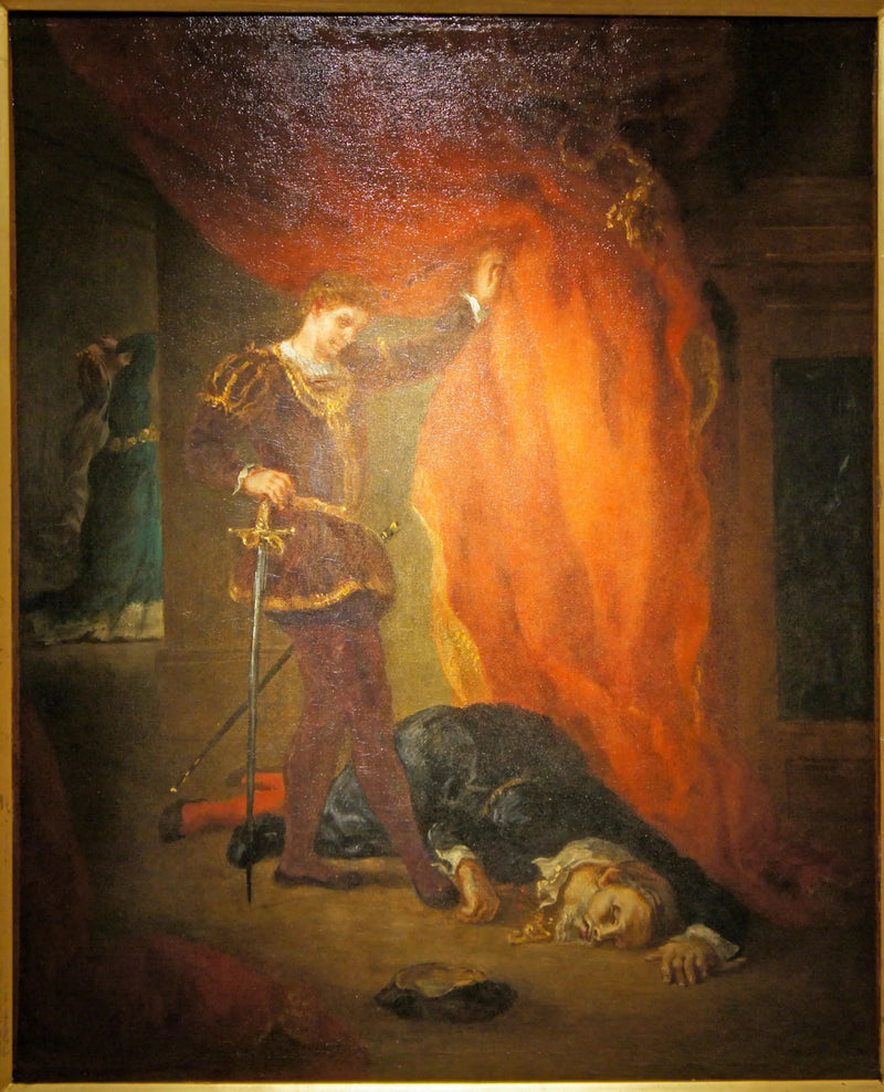 Hamlet devant le corps de Polonius - Eugène Delacroix