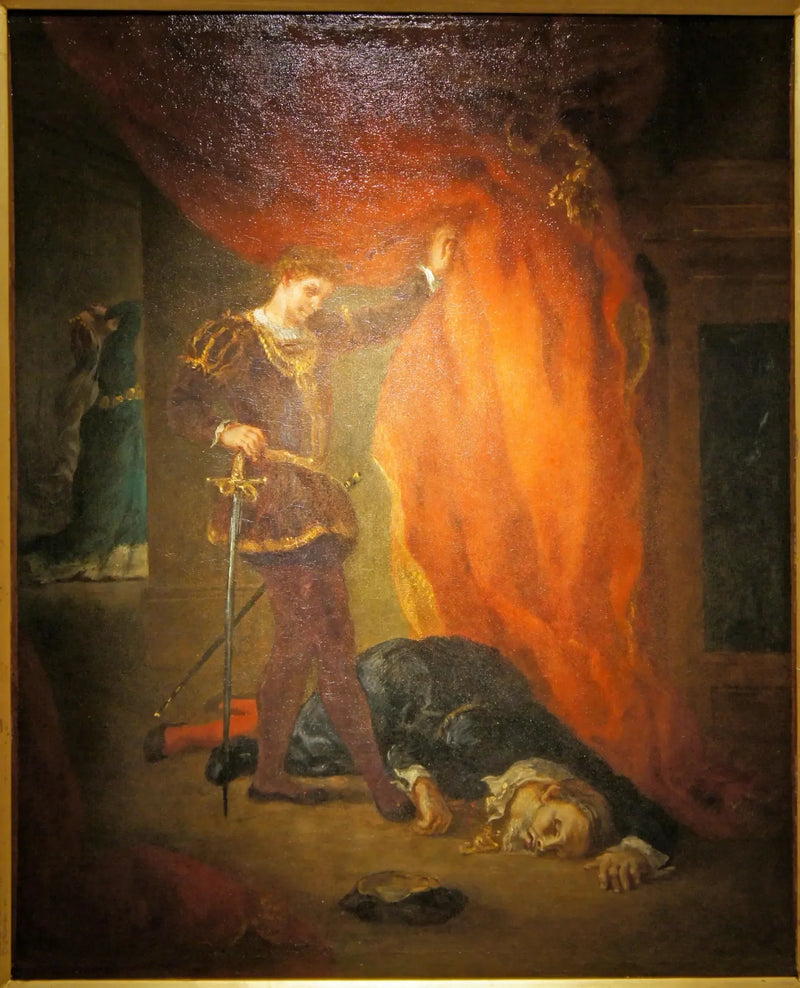Hamlet devant le corps de Polonius - Eugène Delacroix