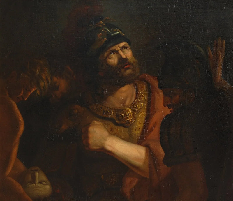 Hannibal met het hoofd van Hasdrubal - Ary Scheffer