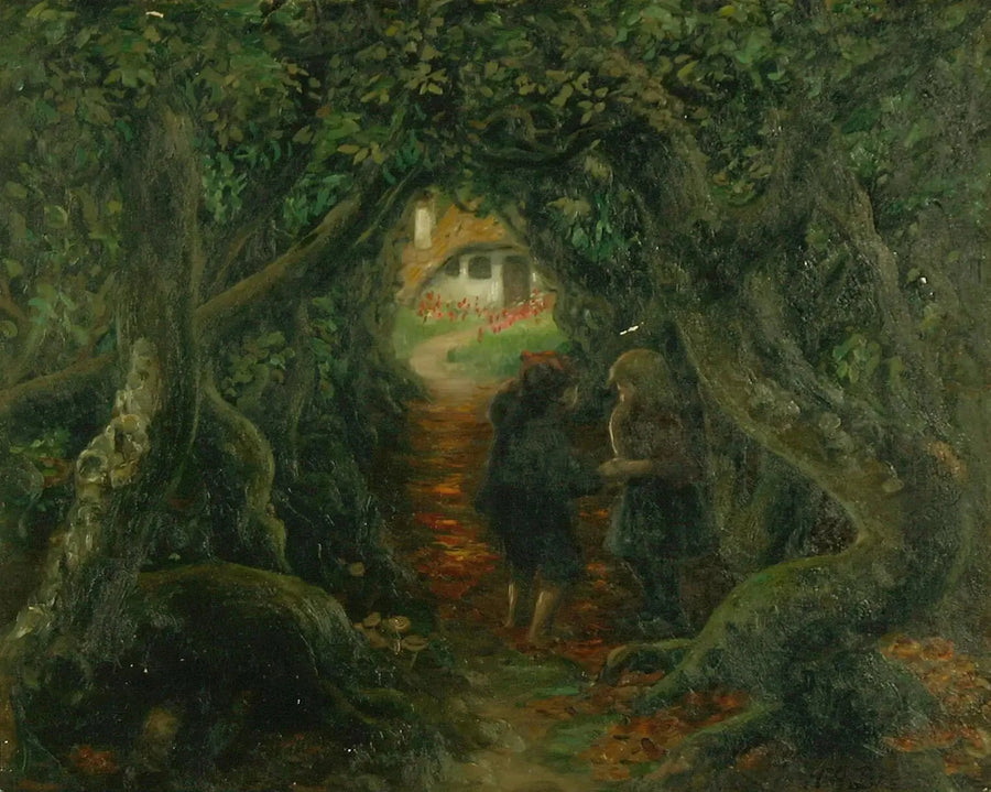 Hansel et Gretel chez la sorcière. - H. A. Brendekilde