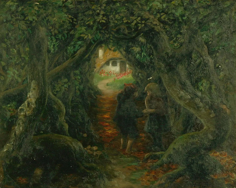 Hansel et Gretel chez la sorcière. - H. A. Brendekilde