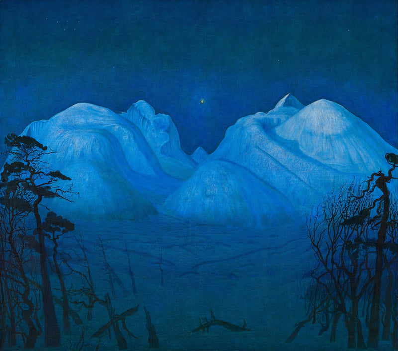 Nuit d'hiver dans les montagnes - Harald Sohlberg