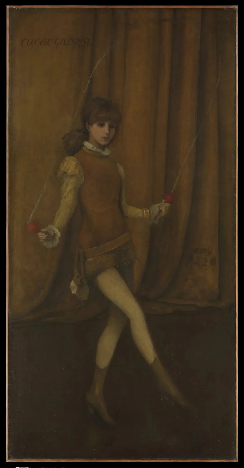 Harmonie en jaune et or : La fille en or — Connie Gilchrist - James Abbott McNeill Whistler