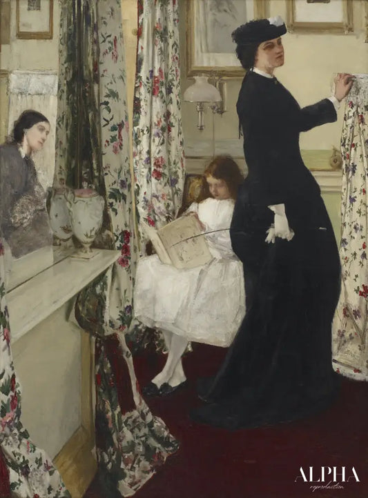 Harmonie en vert et rose : Le salon de musique - James Abbott McNeill Whistler - Reproductions de tableaux et peintures haut de gamme