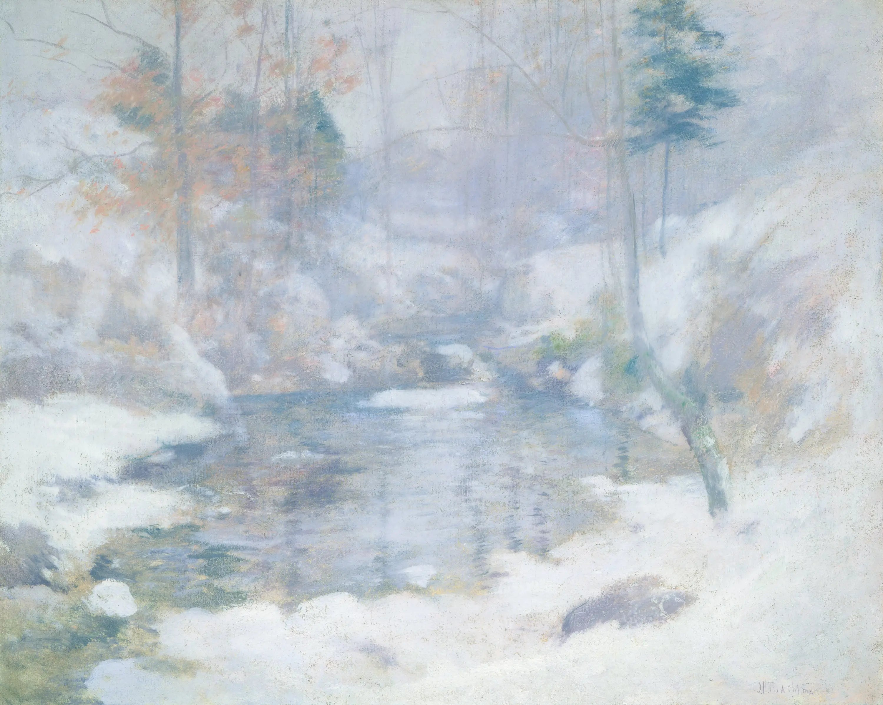 Harmonie hivernale - John Henry Twachtman image 1 tableau peint à l’huile sur toile