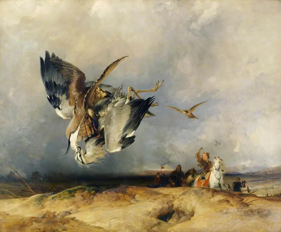 Hawking dans les temps anciens - Edwin Henry Landseer - Alpha Reproduction