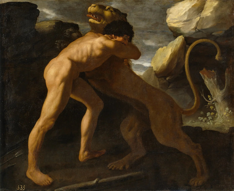 Hercule affrontant le lion de Némée - Francisco de Zurbarán