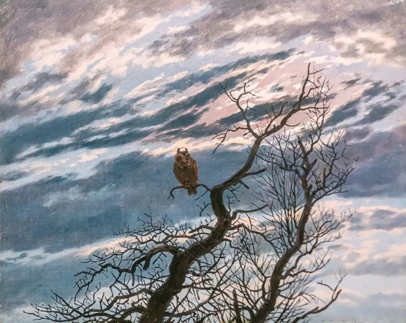 Hibou sur un arbre - Caspar David Friedrich