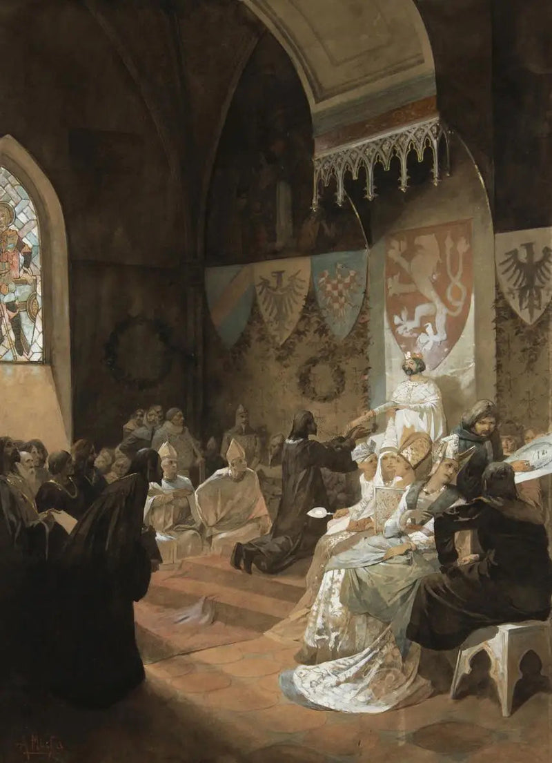 Historische Szene - Alphonse Mucha