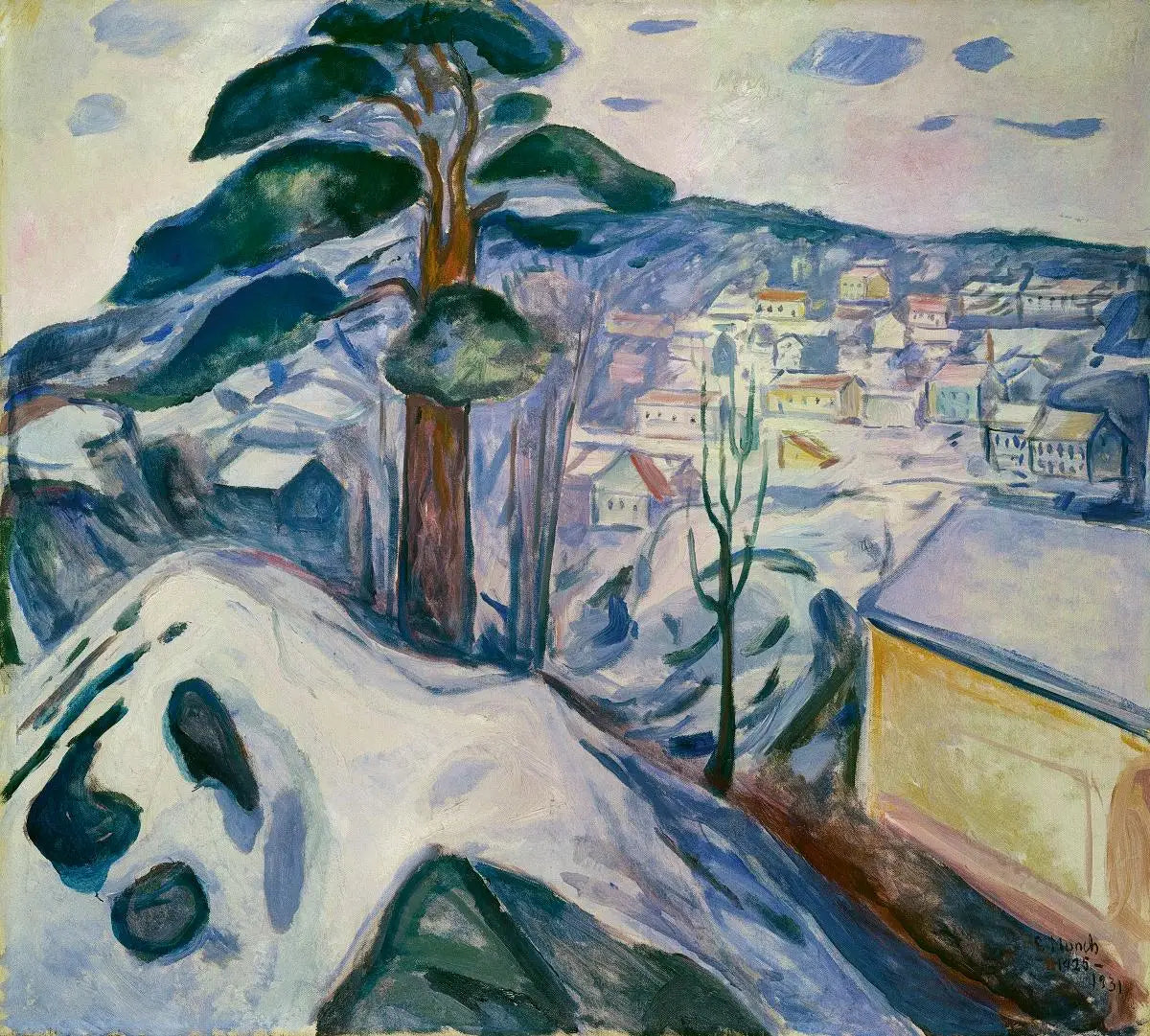 Reproduction du tableau « Hiver à Kragerø - Edvard Munch » par Alpha Reproduction en peinture à l’huile