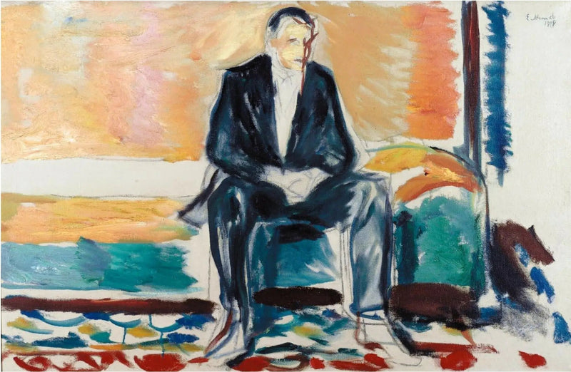 Homme assis - Edvard Munch