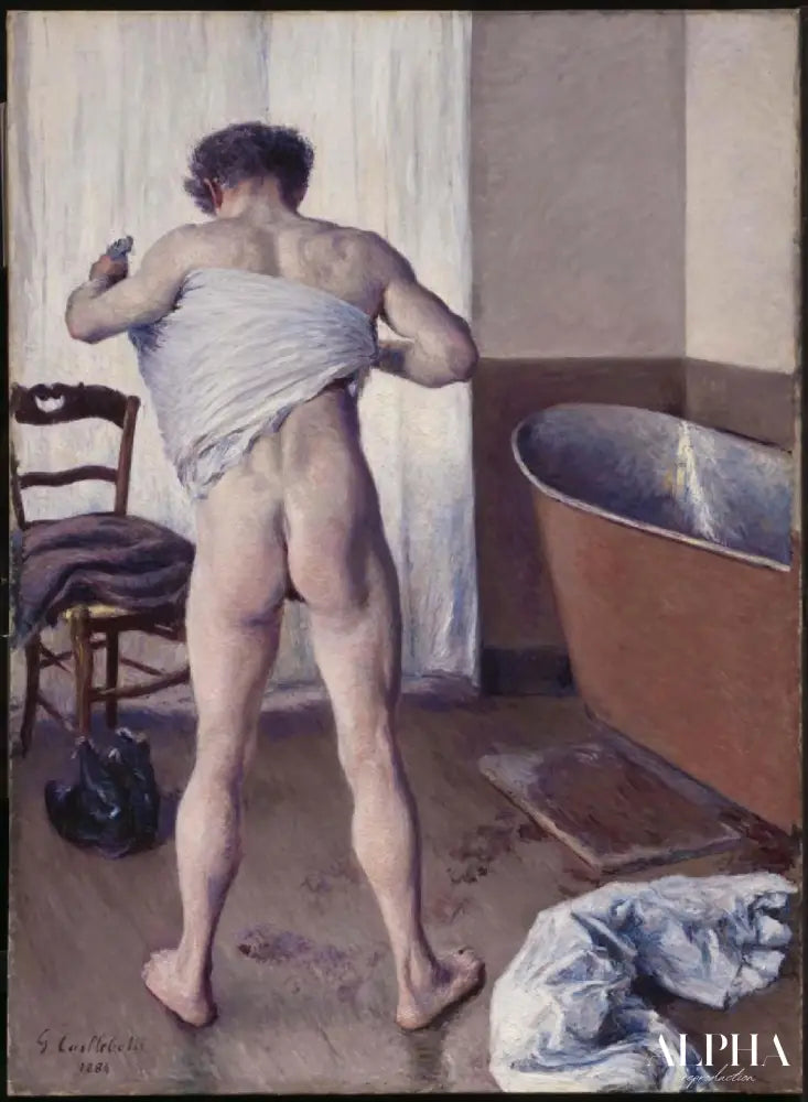 Homme au bain - Caillebotte - Reproductions de tableaux et peintures haut de gamme