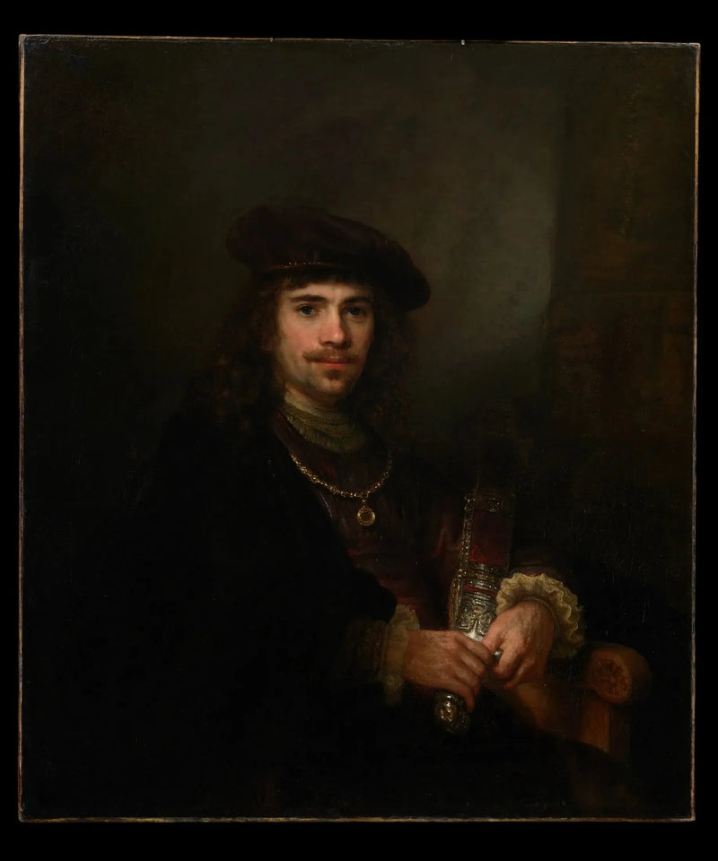 Homme avec une épée et un béret - Rembrandt